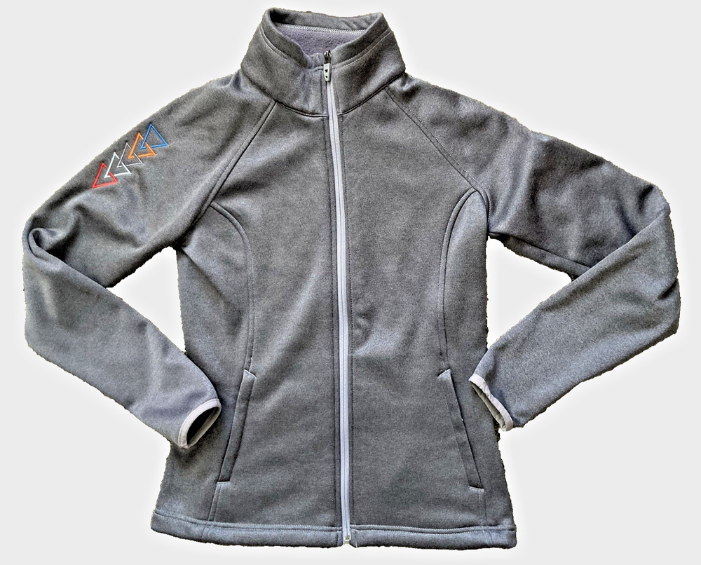 The North Face Canyon Flats Full Zip Jacket Women's Small Gray Stretch Fleece